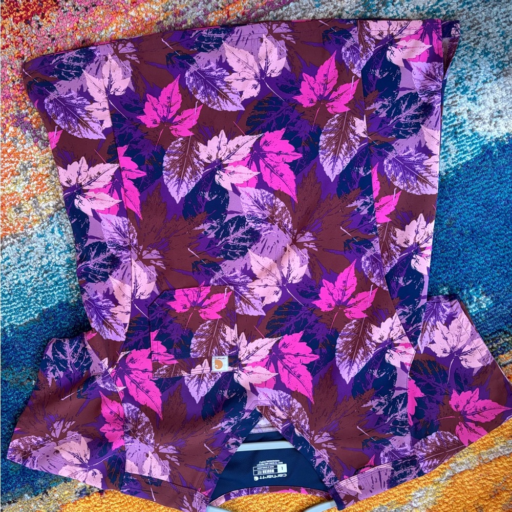 Carhartt Scrub Purple and Pink Top